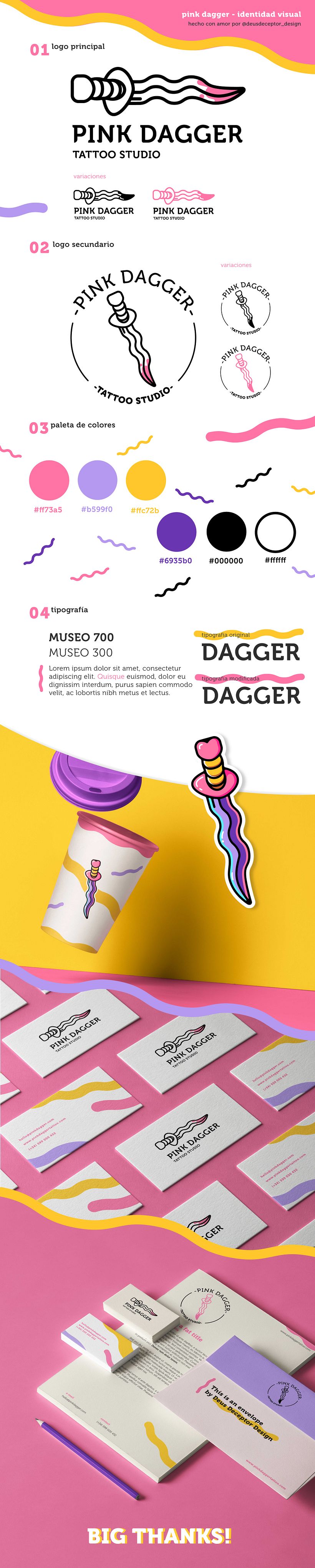 Pink Dagger - Branding 2