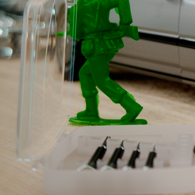 Crop plastic soldier from childhood.
