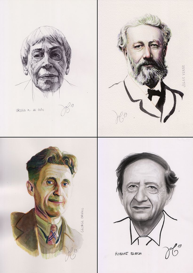 Ursula K. Le Guin - Julio Verne - George Orwell - Robert Bloch