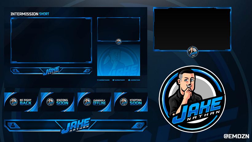 Design you a professional and custom twitch , facebook , youtube or mixer package 0