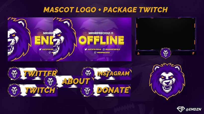 Design you a professional and custom twitch , facebook , youtube or mixer package 2