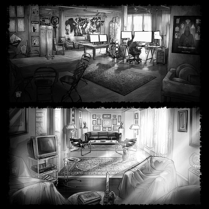 "Il silenzio della città bianca" / Storyboard e concept art 10