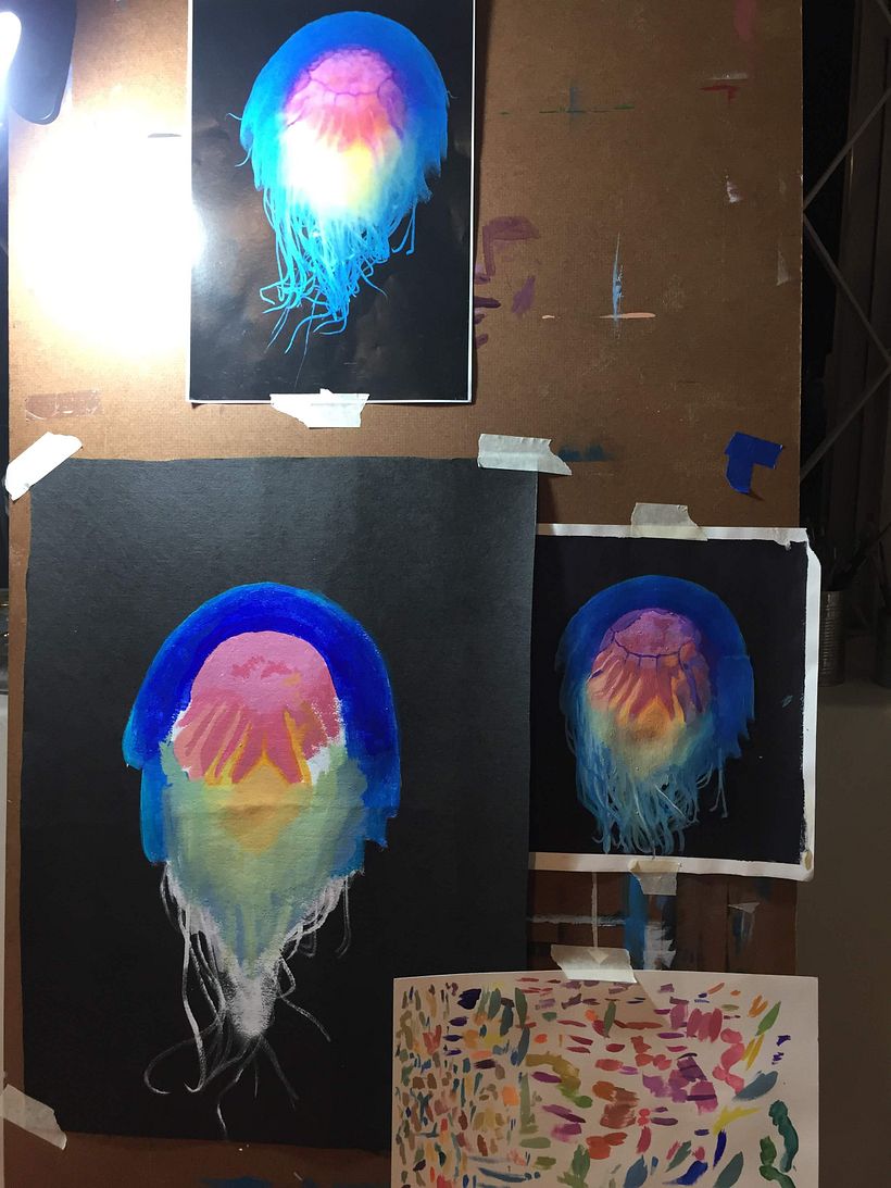 Estudios de color para nuevo mural