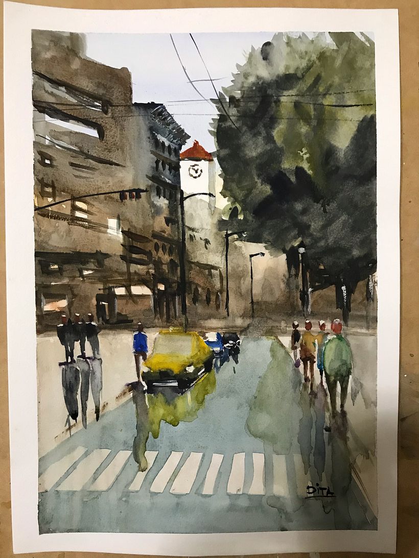Mi Proyecto del curso: Paisajes urbanos en acuarela 0
