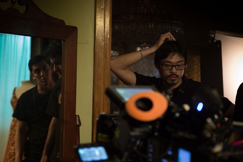 Jiajie Yu Yan, durante el rodaje de Xiao Xian (cortesía del director)
