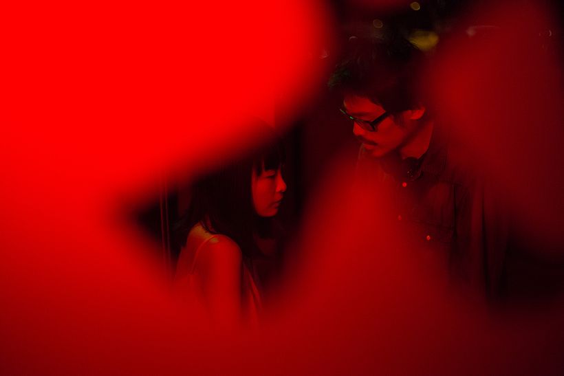 Jiajie Yu Yan y Chacha Huang, durante el rodaje de Xiao Xian (cortesía del director)