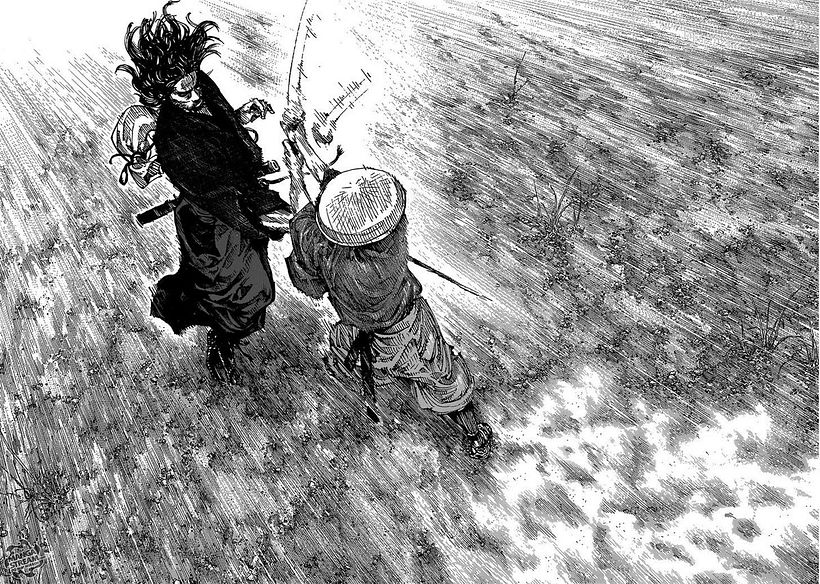 Ejemplo del mangaka Takehiko Inoue.