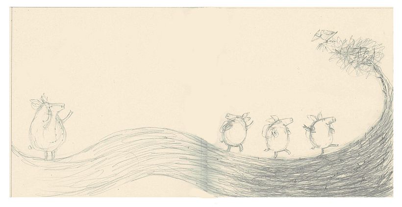 Once upon a time a mother pig sent her three little pigs out into the world to seek their fortune...
