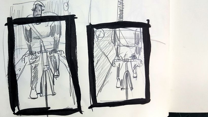 Bocetos de la ilustración pensada para risografía