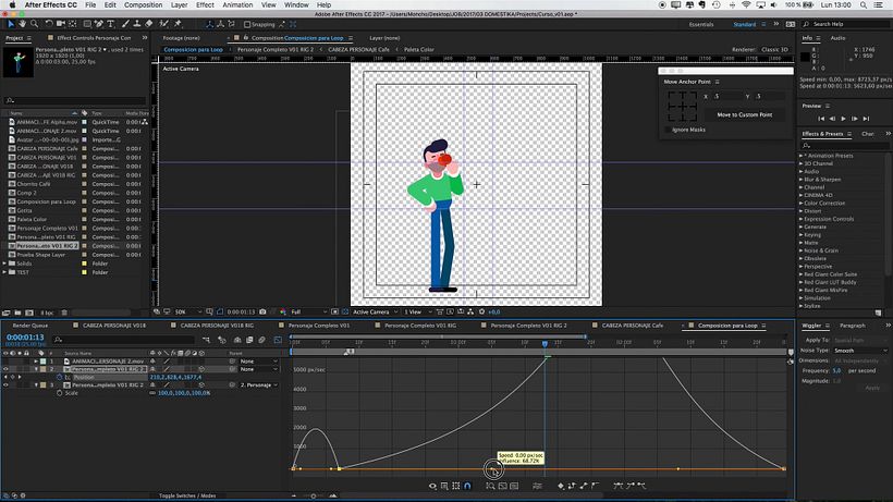 Editando la velocidad de movimiento del loop