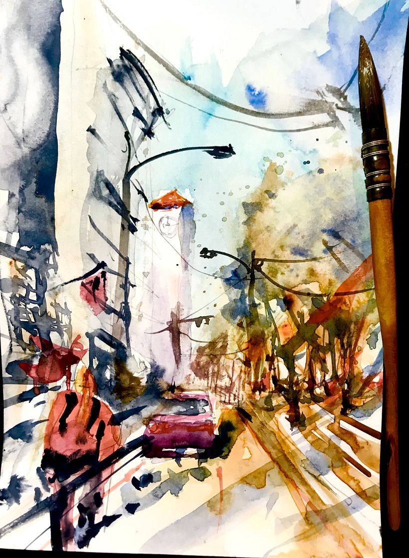 Mi Proyecto del curso: Paisajes urbanos en acuarela 0