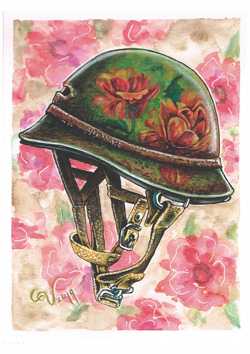 Ilustración en acuarelas y crayones sobre cartulina 