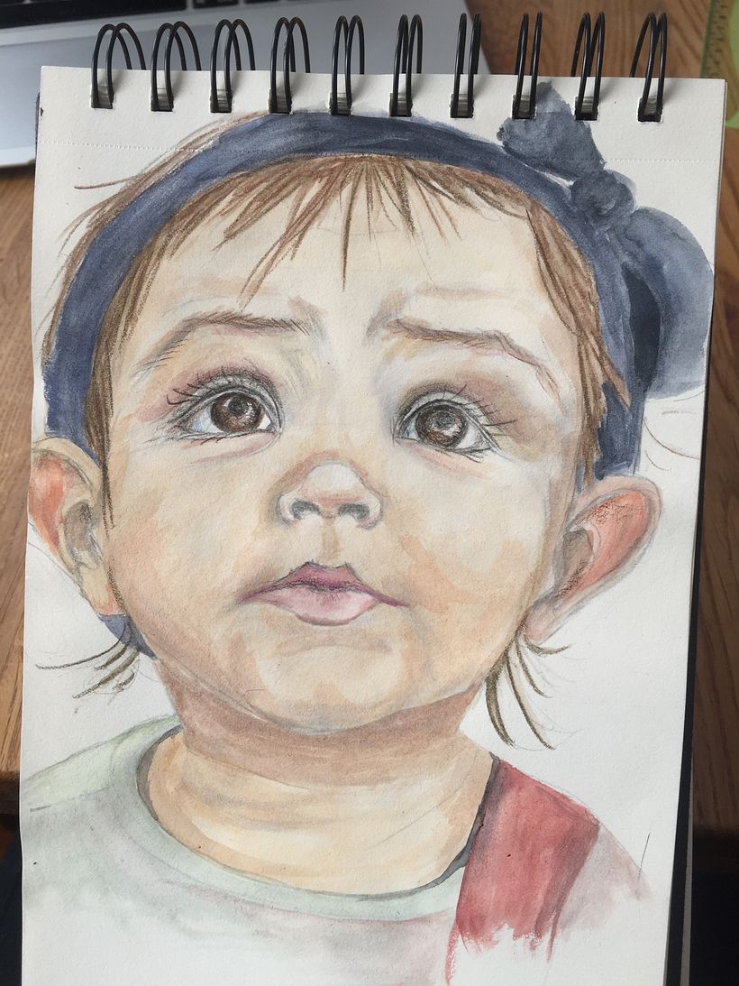 Child portrait, mixed technic  -1