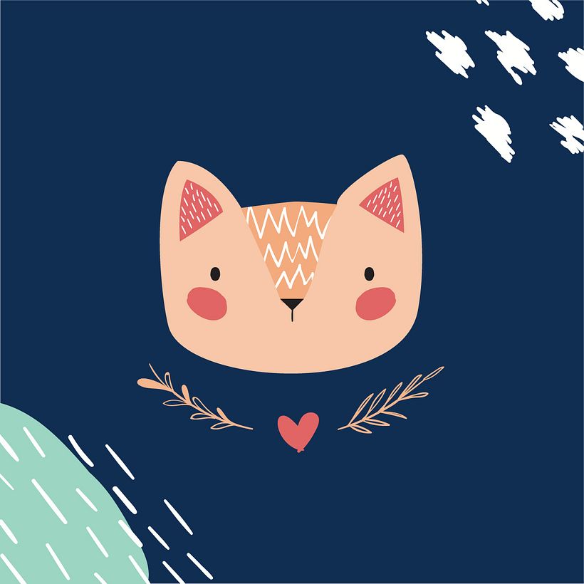 Pattern | Gatitos - Traditional illustration