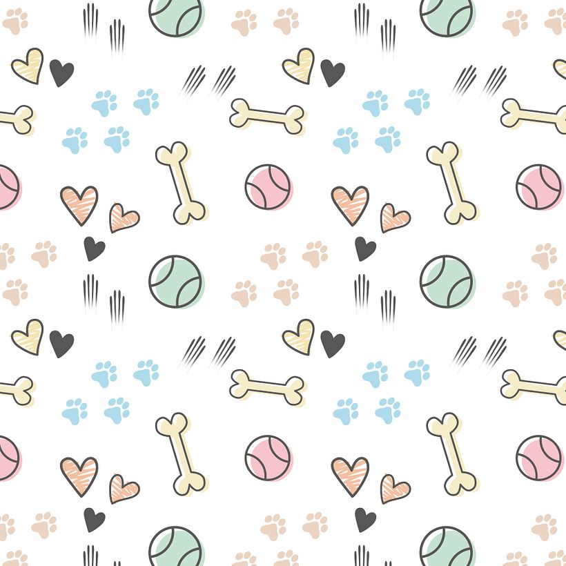 Pattern | Perritos - Ilustración tradicional