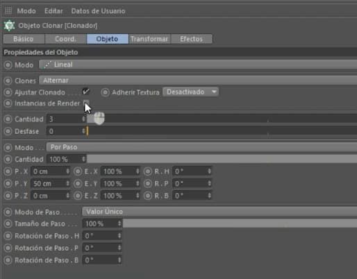 Render instances activation