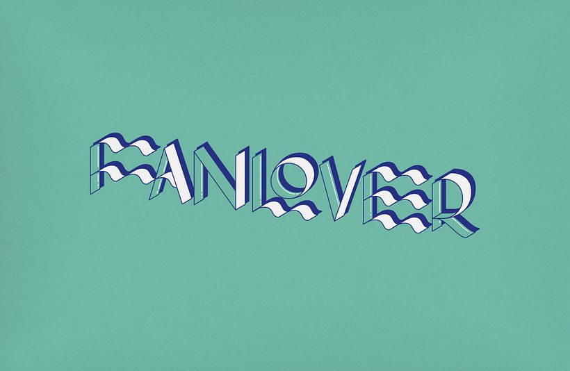 Fanlover. Lettering of the fan moment.