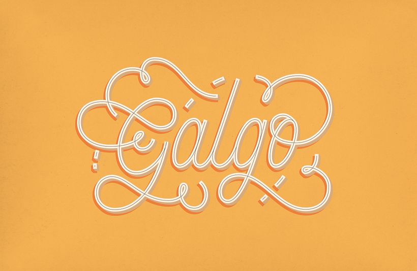 Galgo. Lettering for International Greyhound Day.