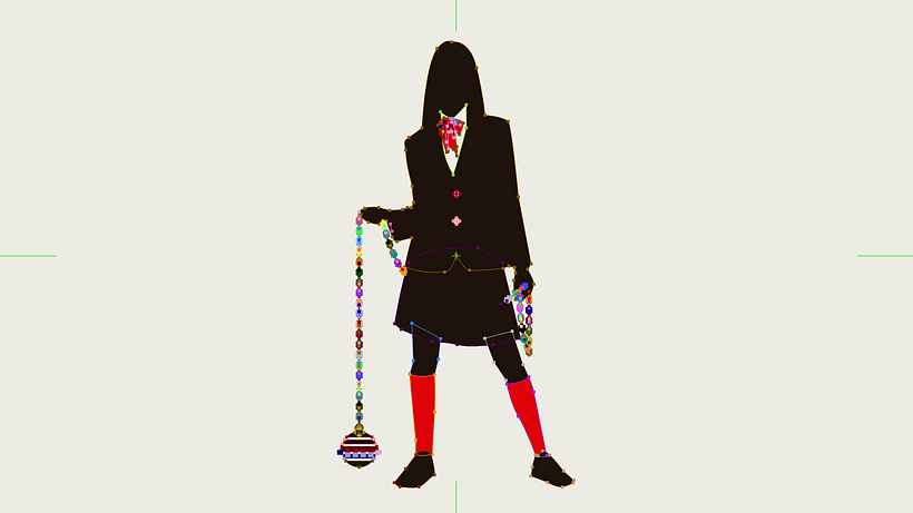 Le personnage a d'abord été illustré dans Adobe Illustrator. (Je l'ai ensuite décomposé en parties plus petites pour l'animation.)