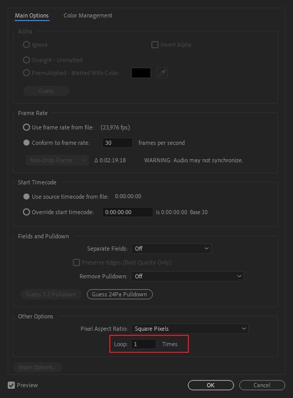 Repetir Clip en After Effects 1