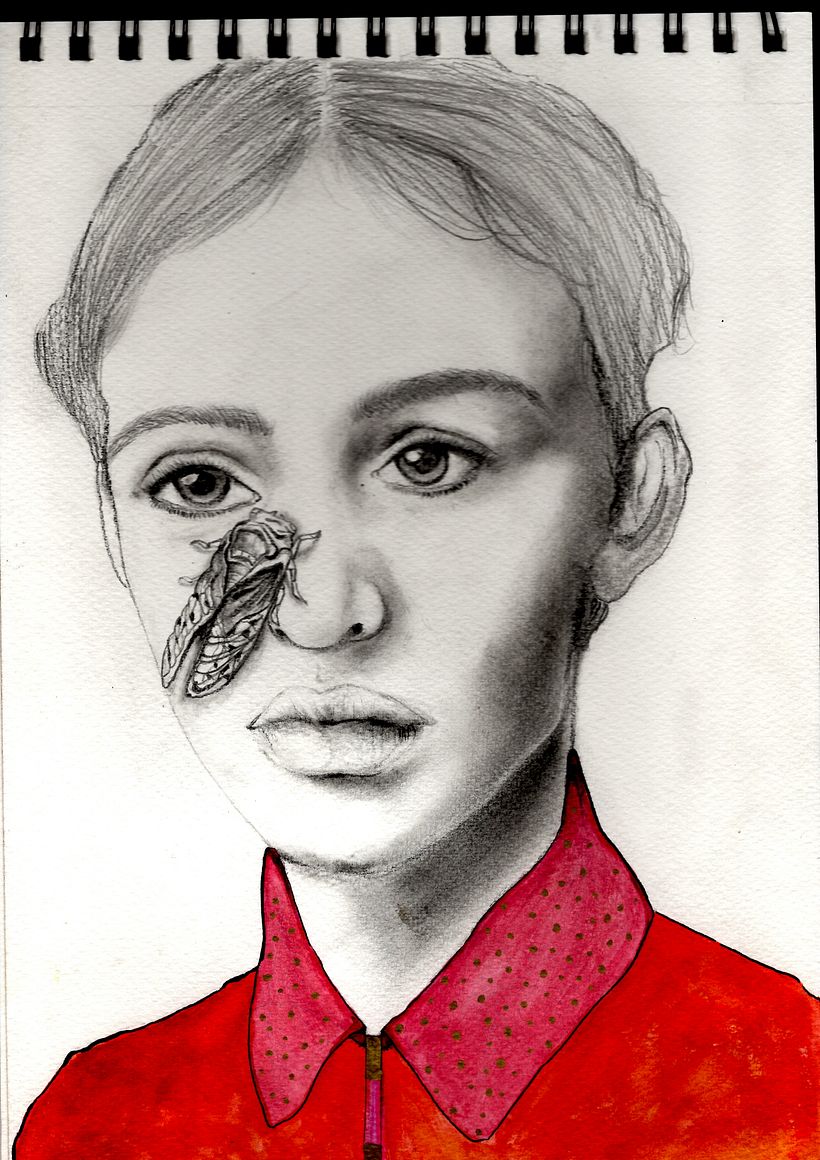 Meu projeto do curso: Retrato com lápis, técnicas de cor e Photoshop 0