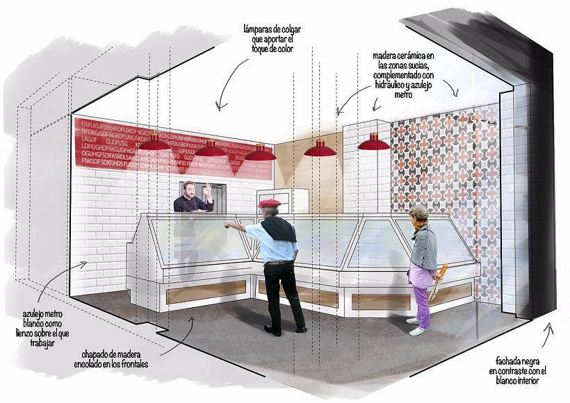 Diseñar para cocinar. Proyecto integral. Diseño en colaboración con la arquitecta María José Cifuentes. Diseño gráfico por NanaDesign. 2