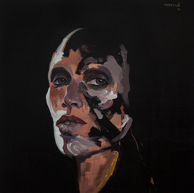 Portrait of Carolina Sarria 120x120 cm Acrylic on Canvas