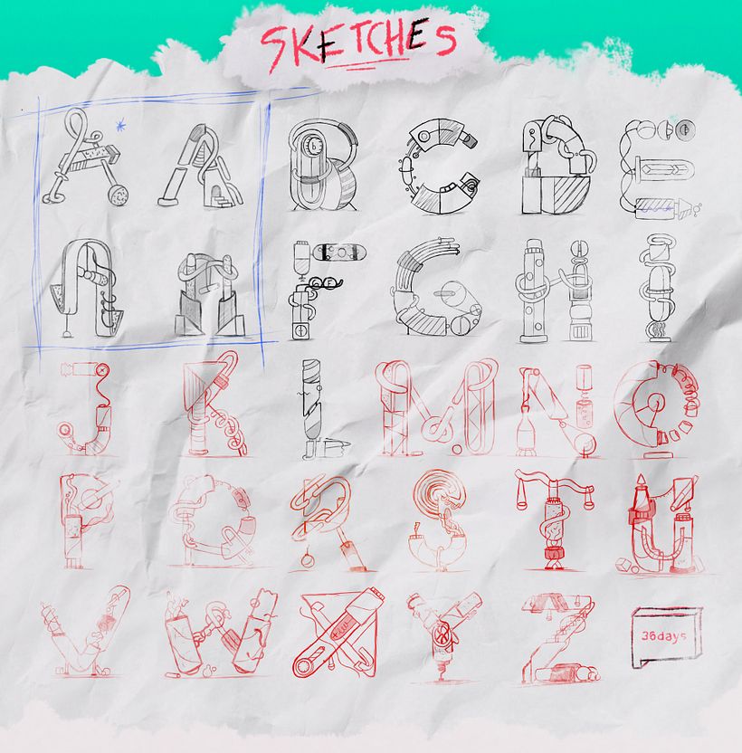 36 DAYS OF TYPE - SHAPES AND FORMS 9