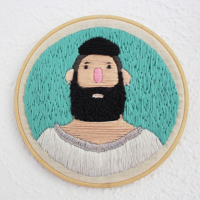Mi Proyecto del curso: Bordado creativo personaje -  Haft