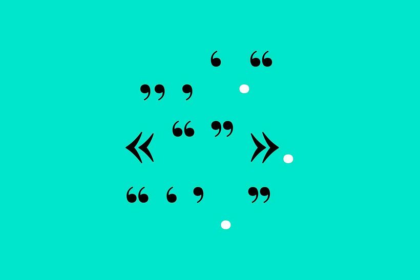 Uso del punto y comillas: alemán, español e inglés