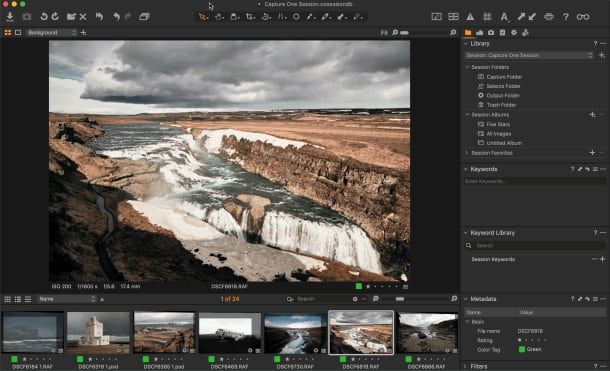 Interface do Capture One