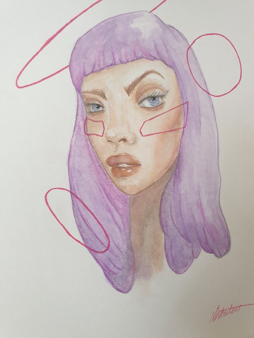 My project in Illustrated Portrait in Watercolor course 0