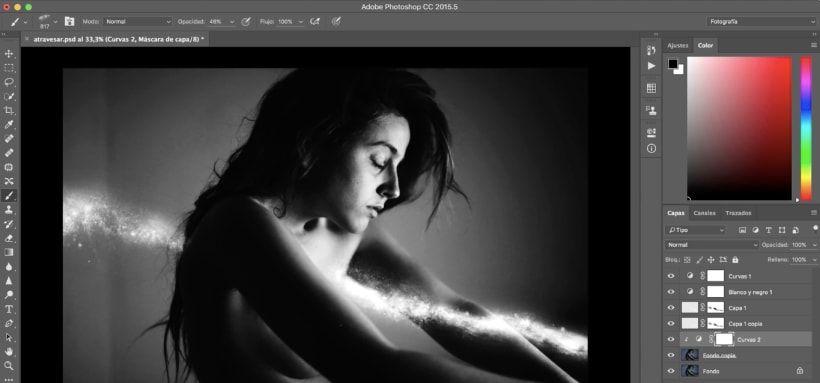Blend elements in Photoshop