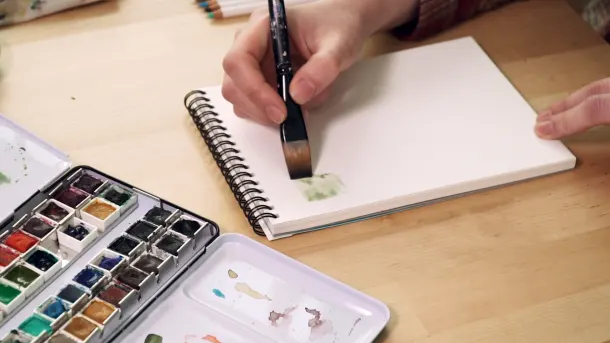 Tutorial Aquarela: como pintar com pincéis e lápis aquareláveis 17