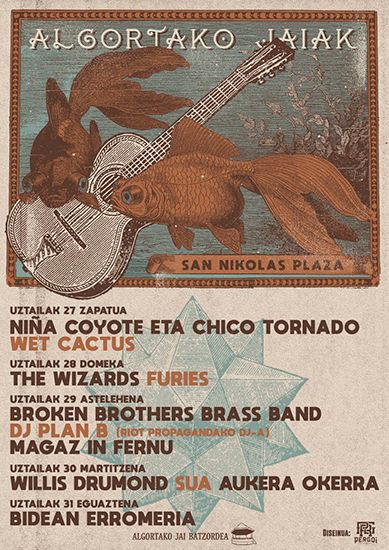 Niña Coyote, Wet Cacactus, The Wizards, Furies, Broken Brothers Brass Band, DJ Plan B, Willis Drummond, Sua, Aukera Okerra