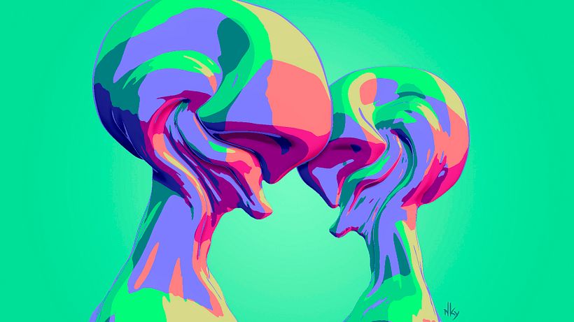 Modelado 3d en Zbrush y renderizado con efecto polarizado