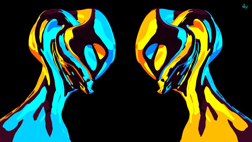 Modelado 3d en Zbrush y renderizado con efecto polarizado