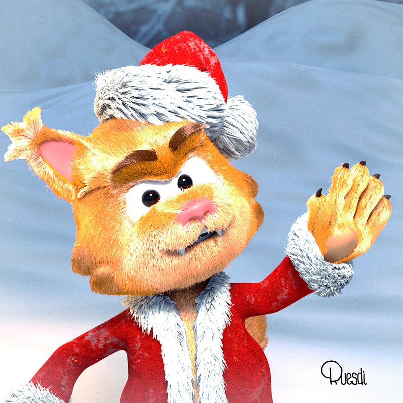 Kai the cat_Mi Proyecto del curso: Creación de pelo 3D con XGen de Maya  3