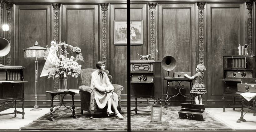 Shop windows of the Atwater Kent radio shop, 1928