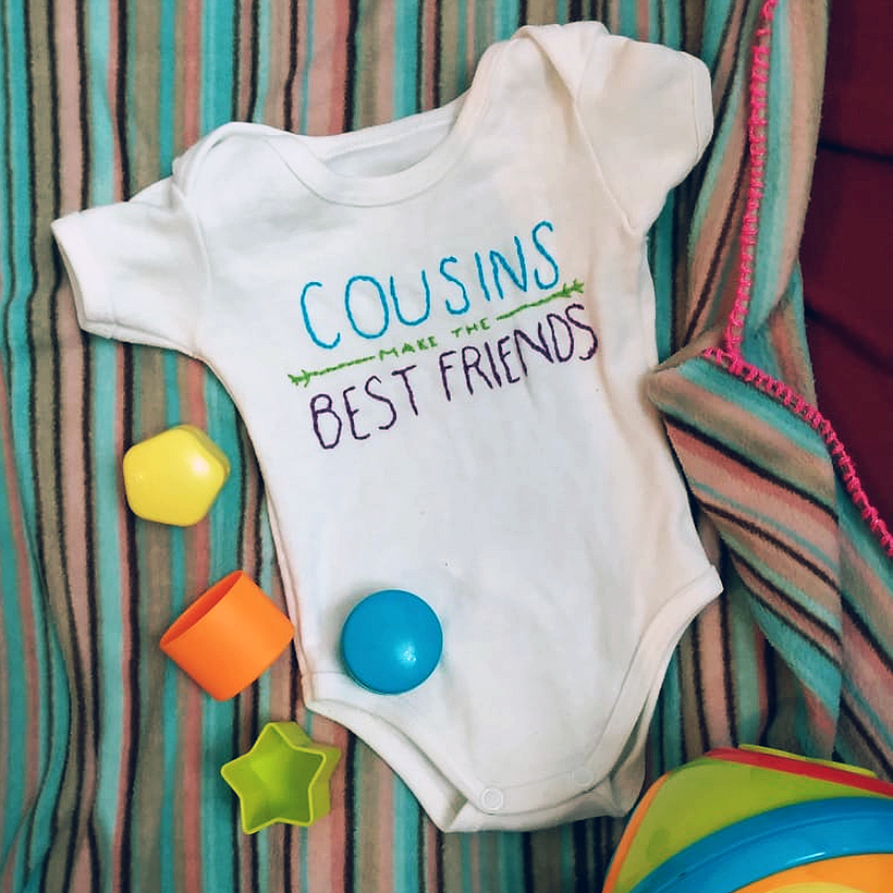 Este lo hice para darle la noticia a mi cuñada que su hijo tendría una prima Ü