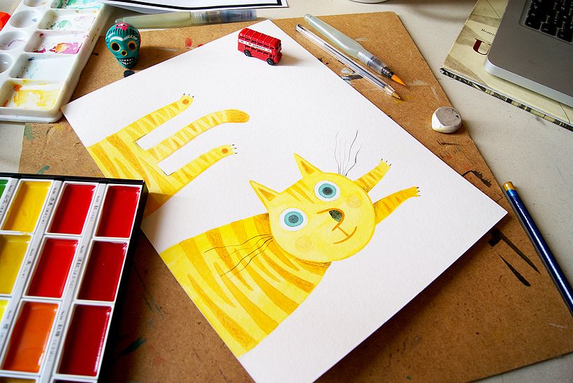 Um pouco do processo (aquarelas)