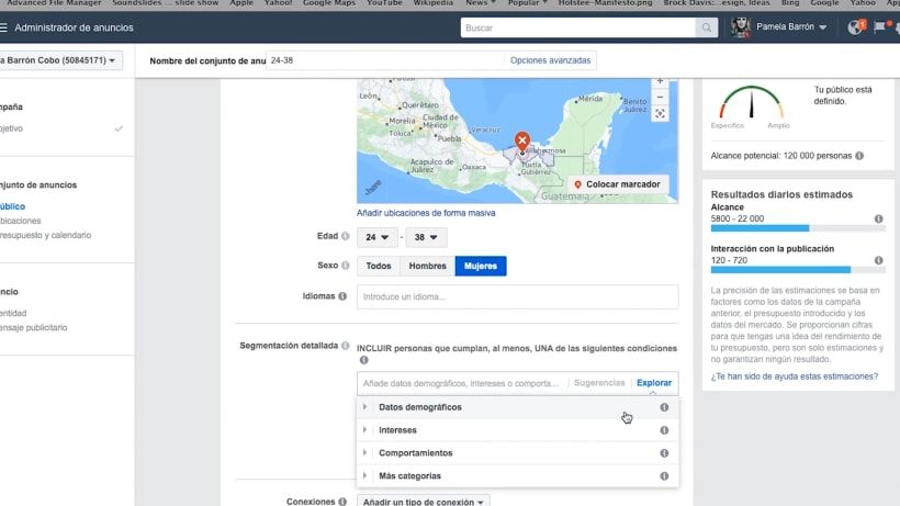À parte de idade e sexo, podemos usar outros parâmetros de segmentação detalhada