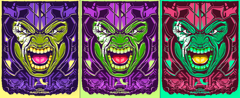 Mi Proyecto del curso: Ilustración vectorial: más volumen y rock and roll. Hulk: Thor Ragnarok 2