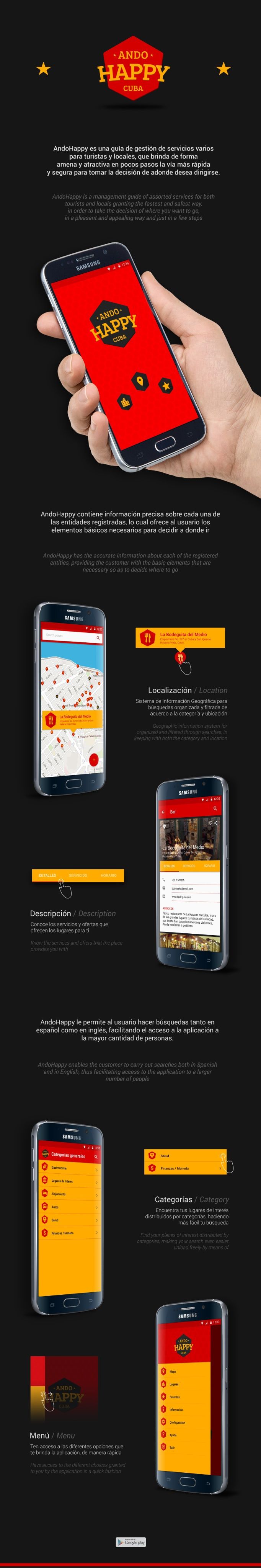 Diseño UI/UX de aplicación móvil para Android “AndoHappy” -1