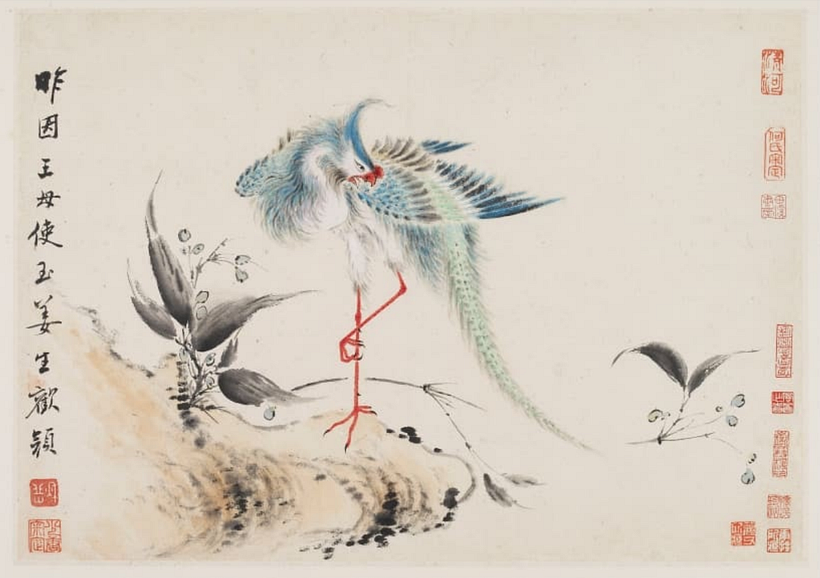 'Aves e flores' de Hua Yan (1747)