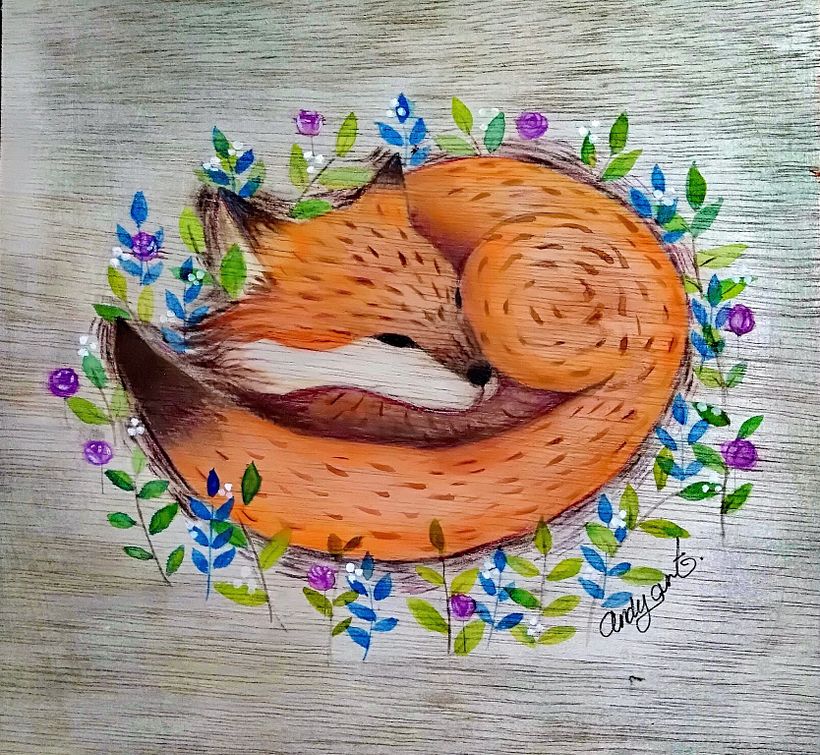 La acuarela es mi técnica favorita.... y en madera mucho más!!!