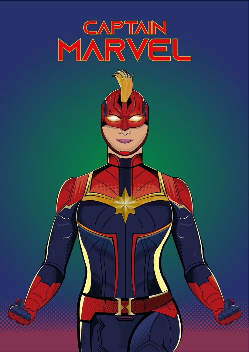 Capitana Marvel - Ilustrasi tradisional