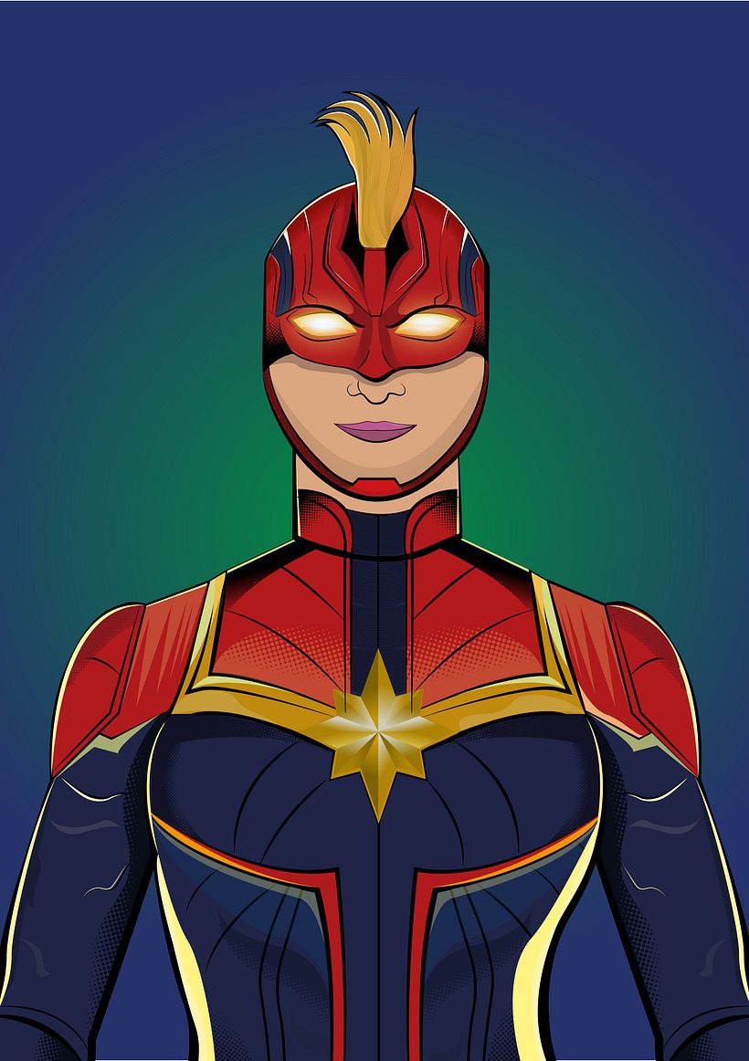 https://www.behance.net/gallery/86803005/Captain-Marvel