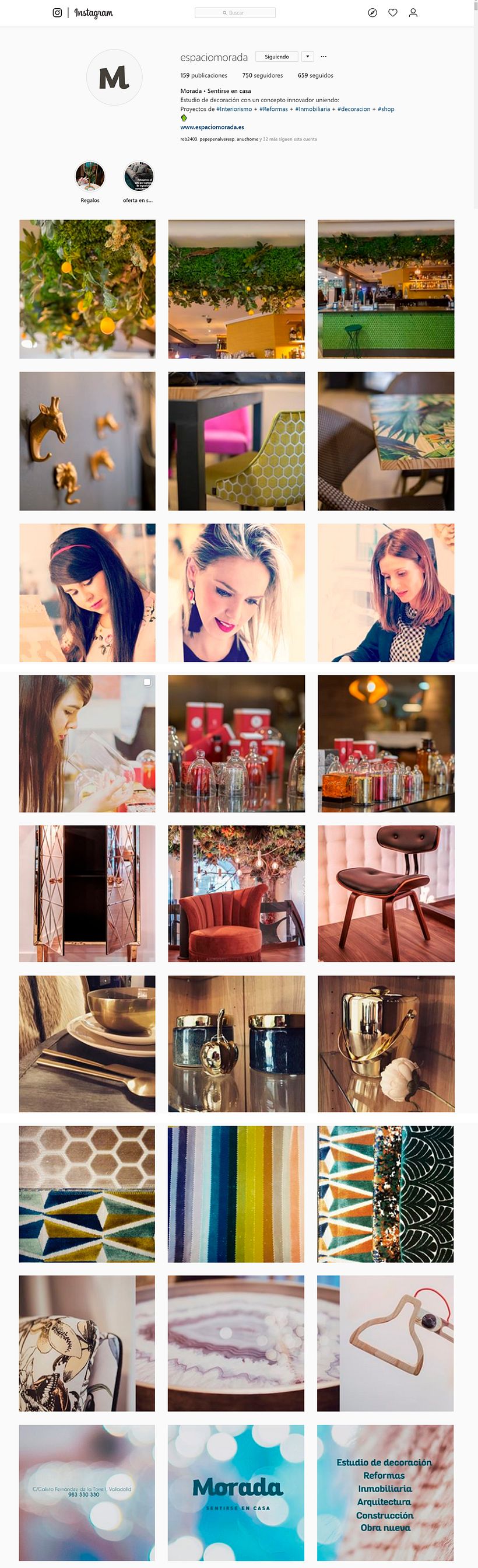 Gestión de instragram comercial.