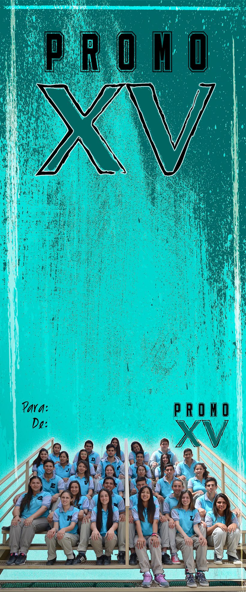 Frente. Tarjeta de invitación egresados Instituto José Manuel Estrada